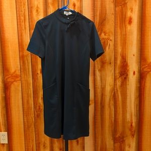 Modcloth Molly Bracken A Matter of Proportions Shift Dress Dark Green Holiday